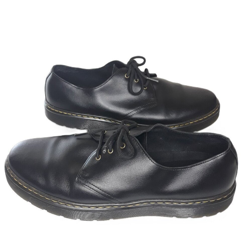 Dr. Martens Men's Zavala Lo Black Leather Lace-Up Oxfords 13M